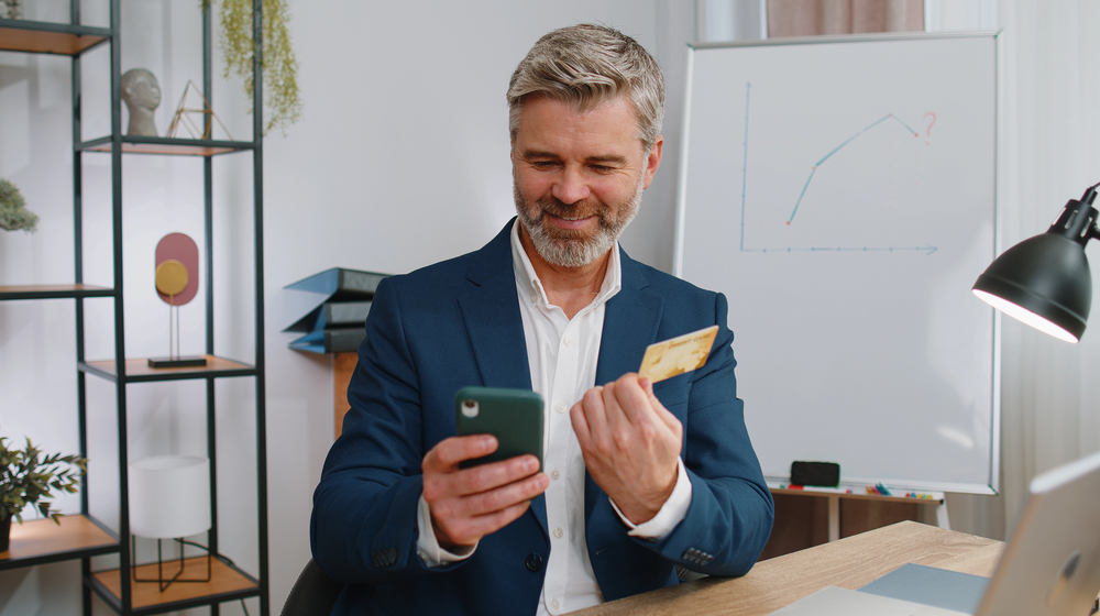 A merchant processing a CBD payment
