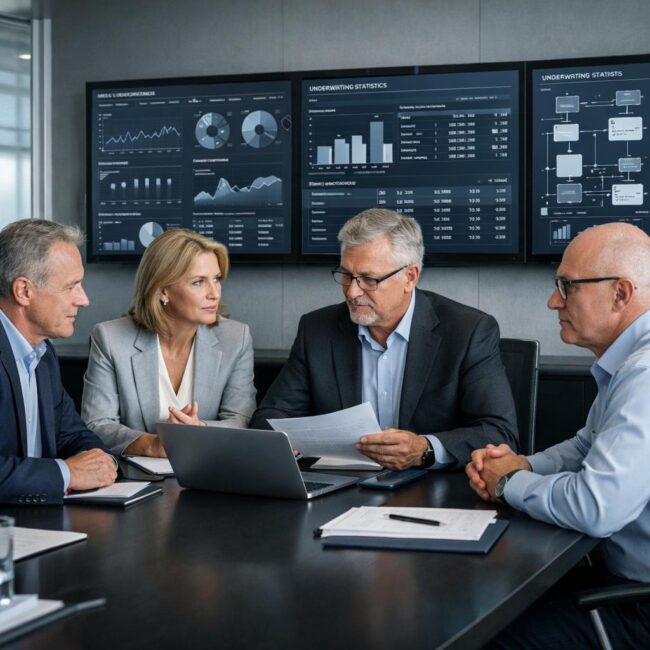 People discussing their high-risk business for payment processing.